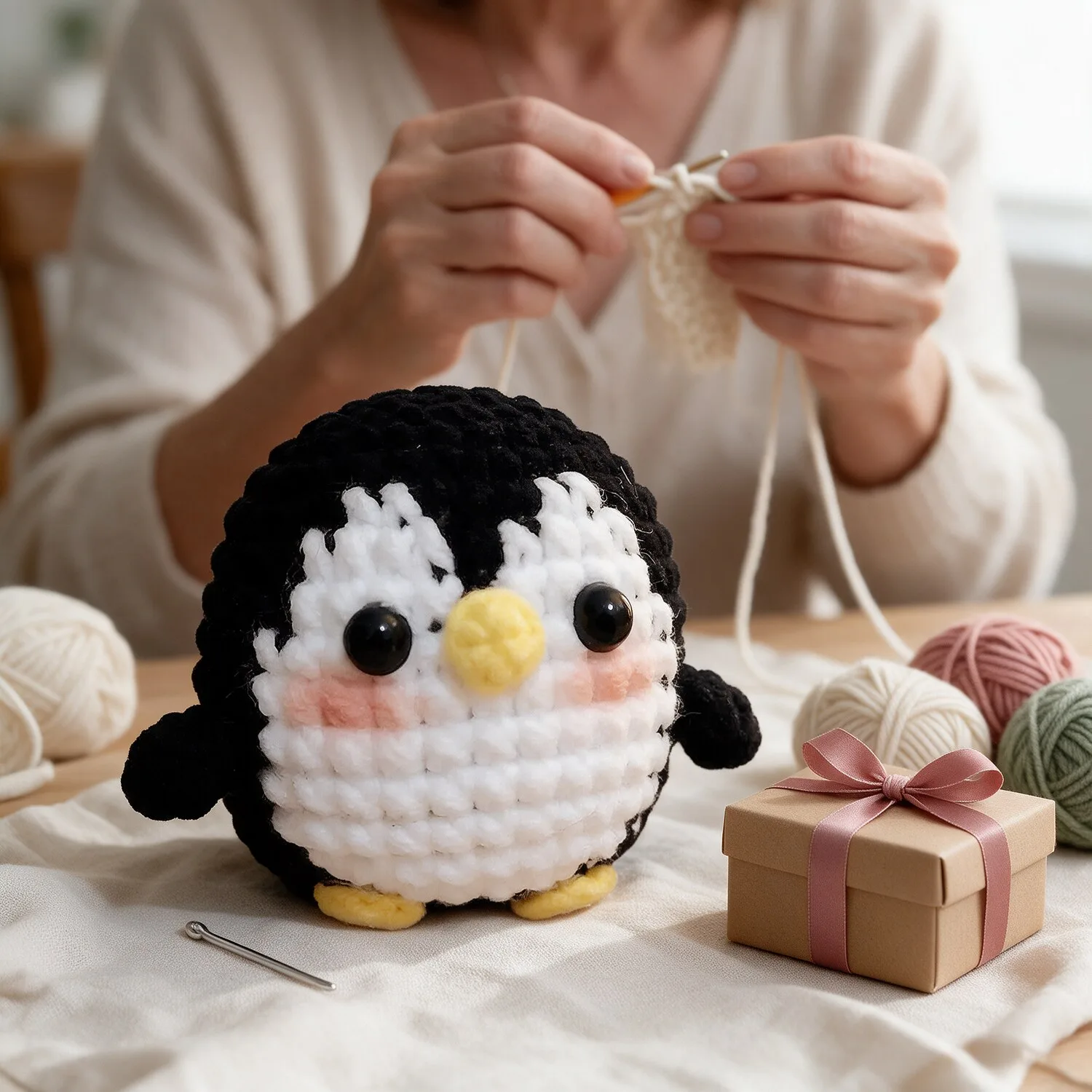 Kit Amigurumi Pinguim Fofinho para Iniciantes
